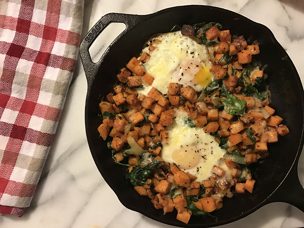 Sweet Potato Baked Egg Hash Simple Saturday
